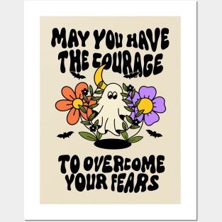 Overcome your fears spooky ghost design Posters and Art